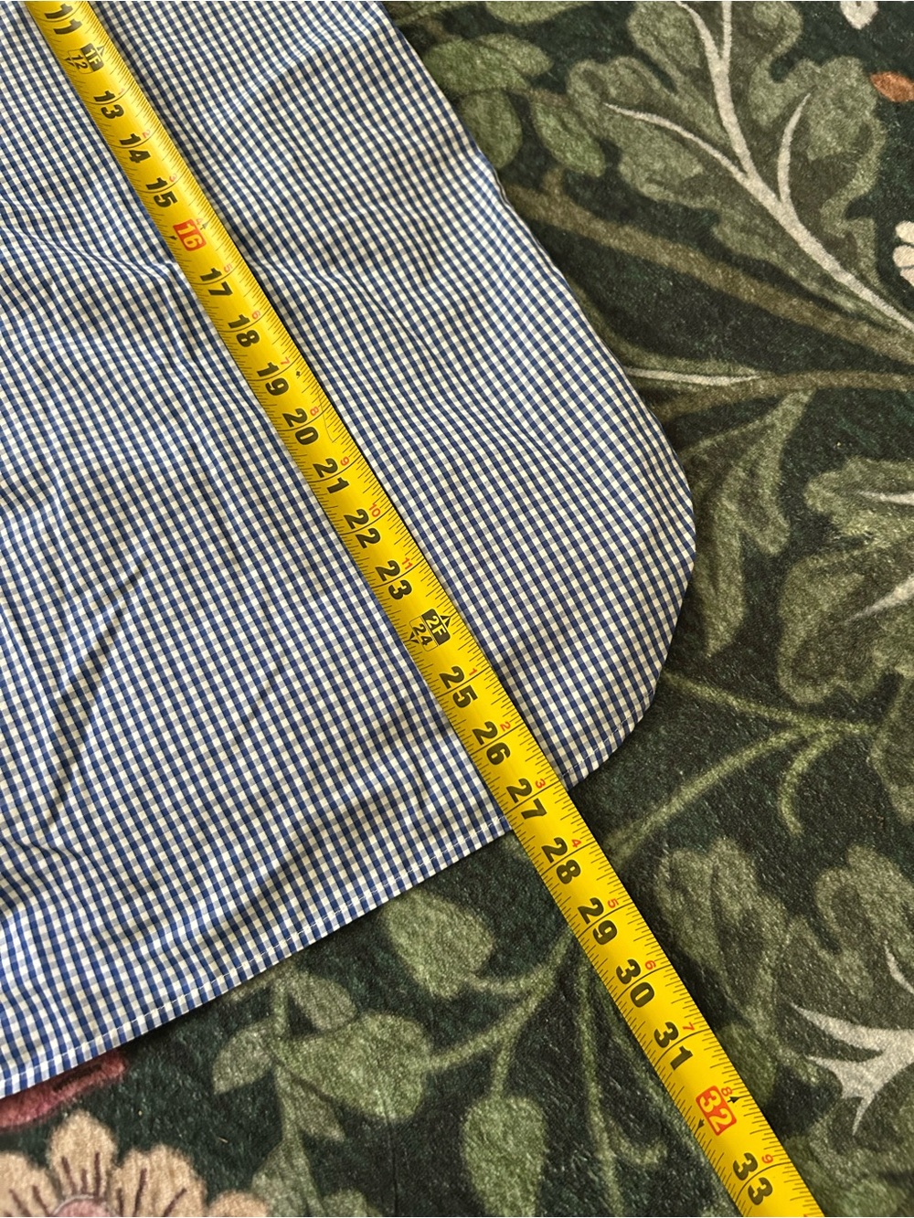 Lands' End Blue Gingham blouse - Picture 6 of 7